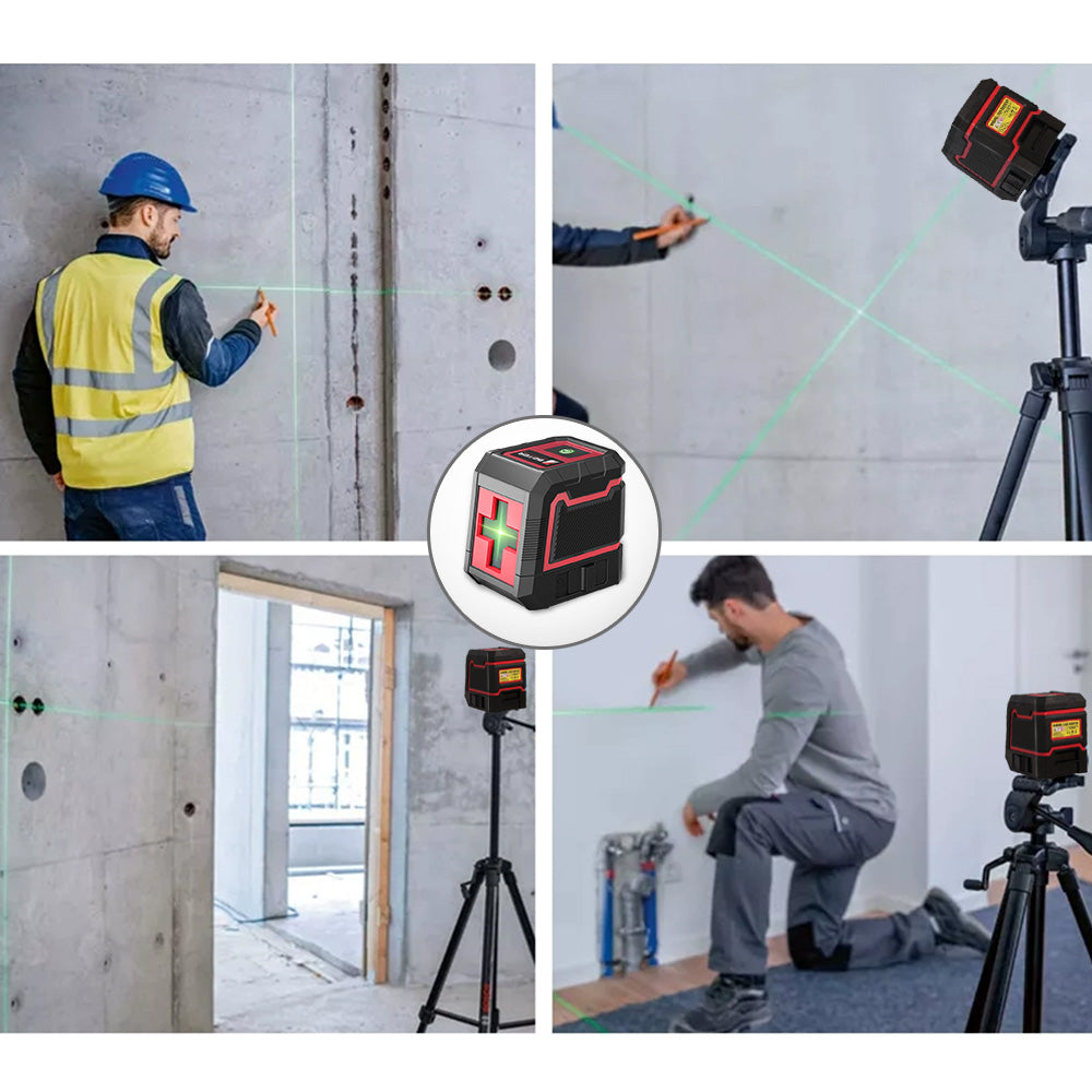 Green Laser Level Beam Cross Line Self Leveling Home DIY Level IP54 Water Resist